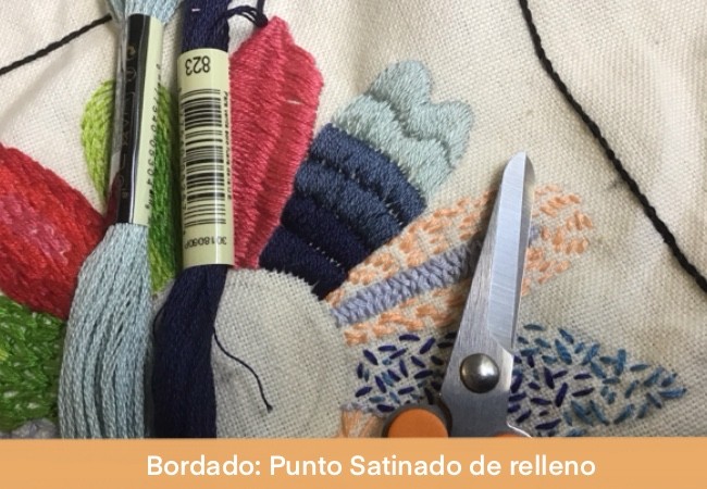 Bordado Relleno Con Punto Satinado