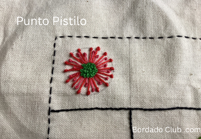 COMO BORDAR EL PUNTO PISTILO Y USARLO EN TUS BORDADOS