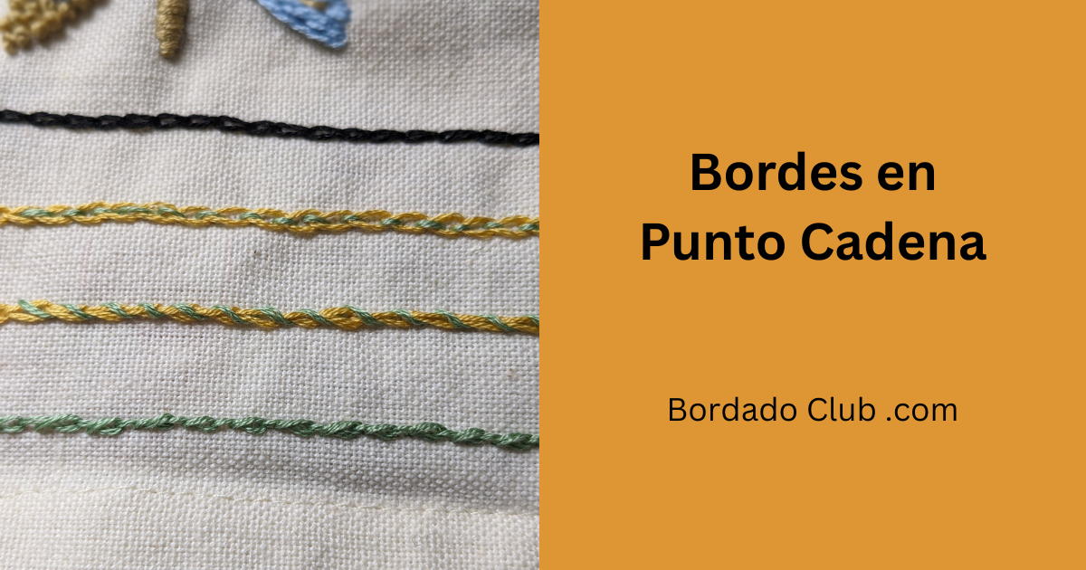 Bordes Punto Cadena Bordado