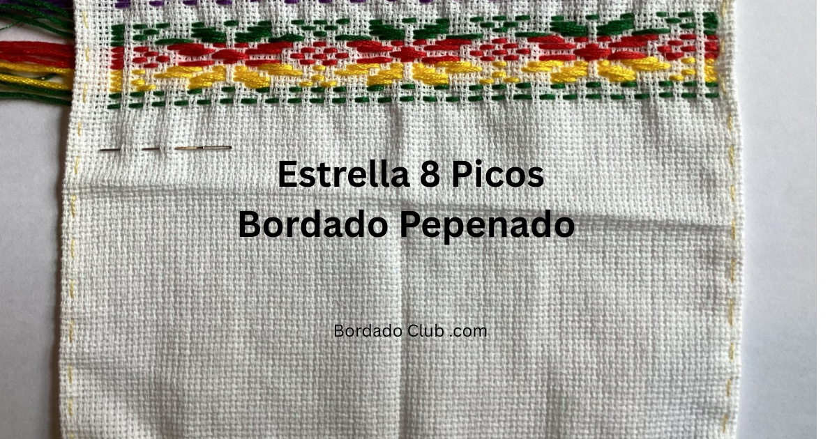 Estrella 8 Picos Bordado Pepenado