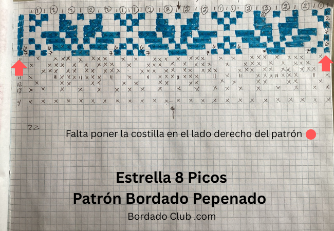 Estrella 8 Picos Bordado Pepenado
