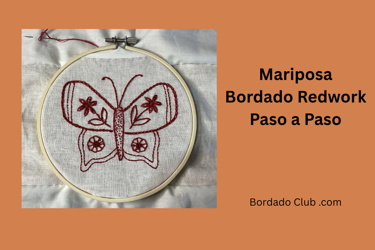 Mariposa Bordado Redwork